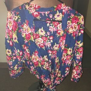 Floral Print Kimono